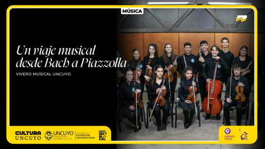 imagen El Vivero Musical de la UNCUYO presenta "Un viaje musical desde Bach a Piazzolla" en Godoy Cruz 