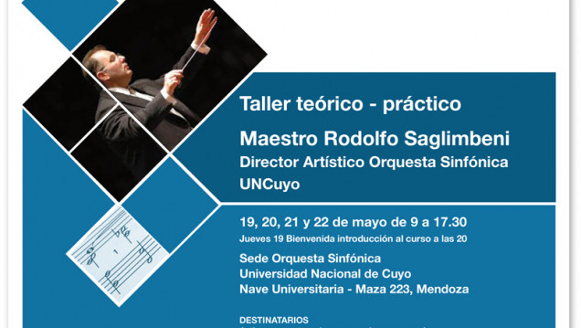 imagen El Maestro Rodolfo Saglimbeni brindará un taller de Dirección Orquestal