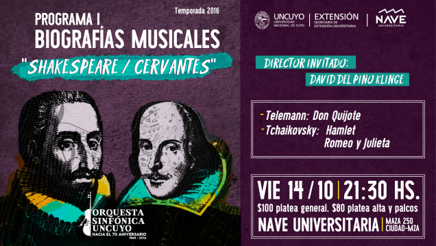 imagen Biografías musicales: Shakespeare y Cervantes