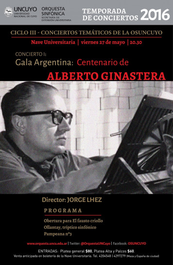 imagen Gala argentina "Centenario de Ginastera" 