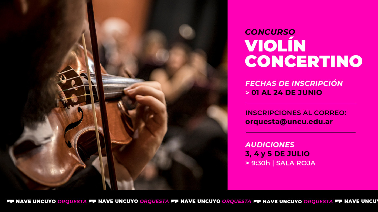 imagen La OSUNCuyo concursará cargos de violín concertino