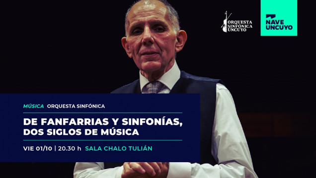 imagen El maestro Rodolfo Saglimbeni tendrá a su cargo el próximo concierto de la Orquesta Sinfónica UNCuyo