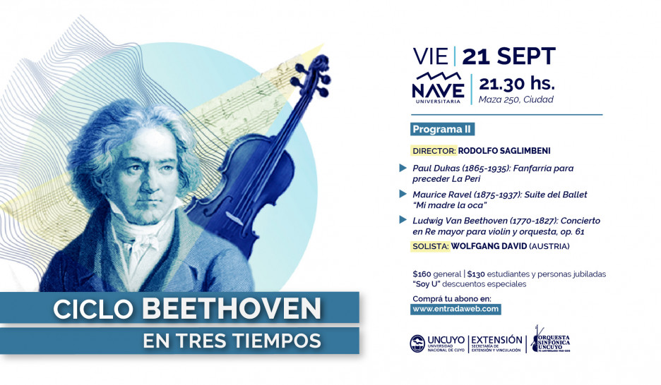 imagen 2do programa del ciclo  "Beethoven en tres tiempos"