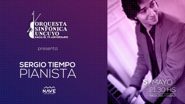 imagen El pianista Sergio Tiempo actúa por primera vez en Mendoza. 