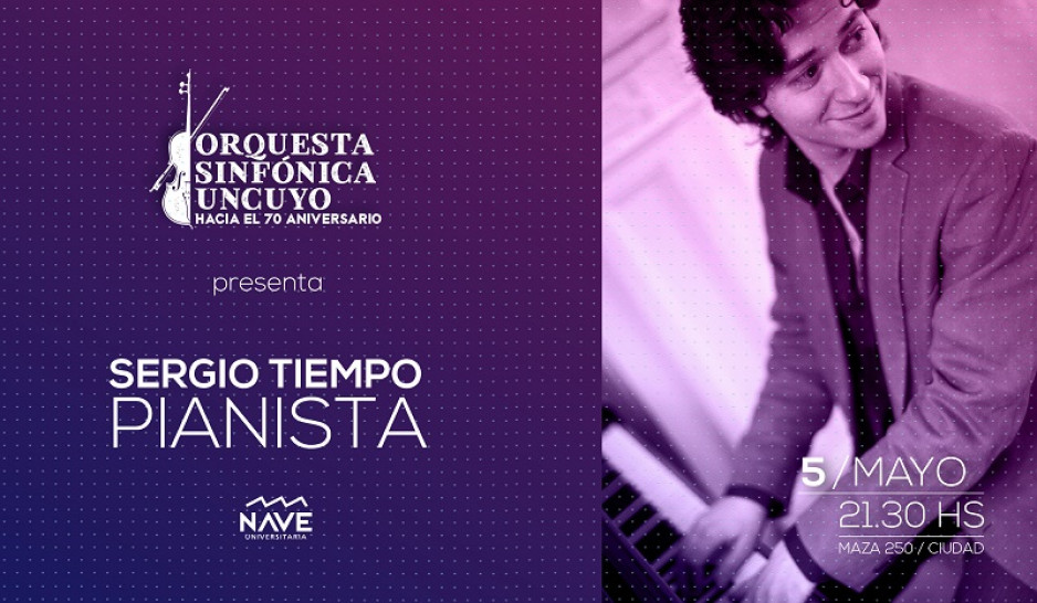 imagen El pianista Sergio Tiempo actúa por primera vez en Mendoza. 