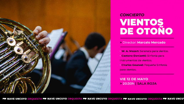 imagen La OSUNCuyo presenta un concierto para instrumentos de vientos 